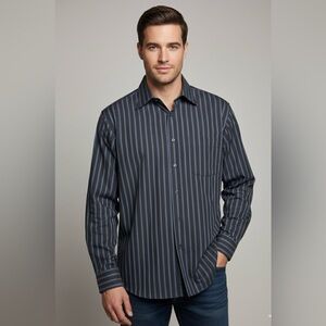 Apt. 9 Men's Blue Striped Shirt size xxl